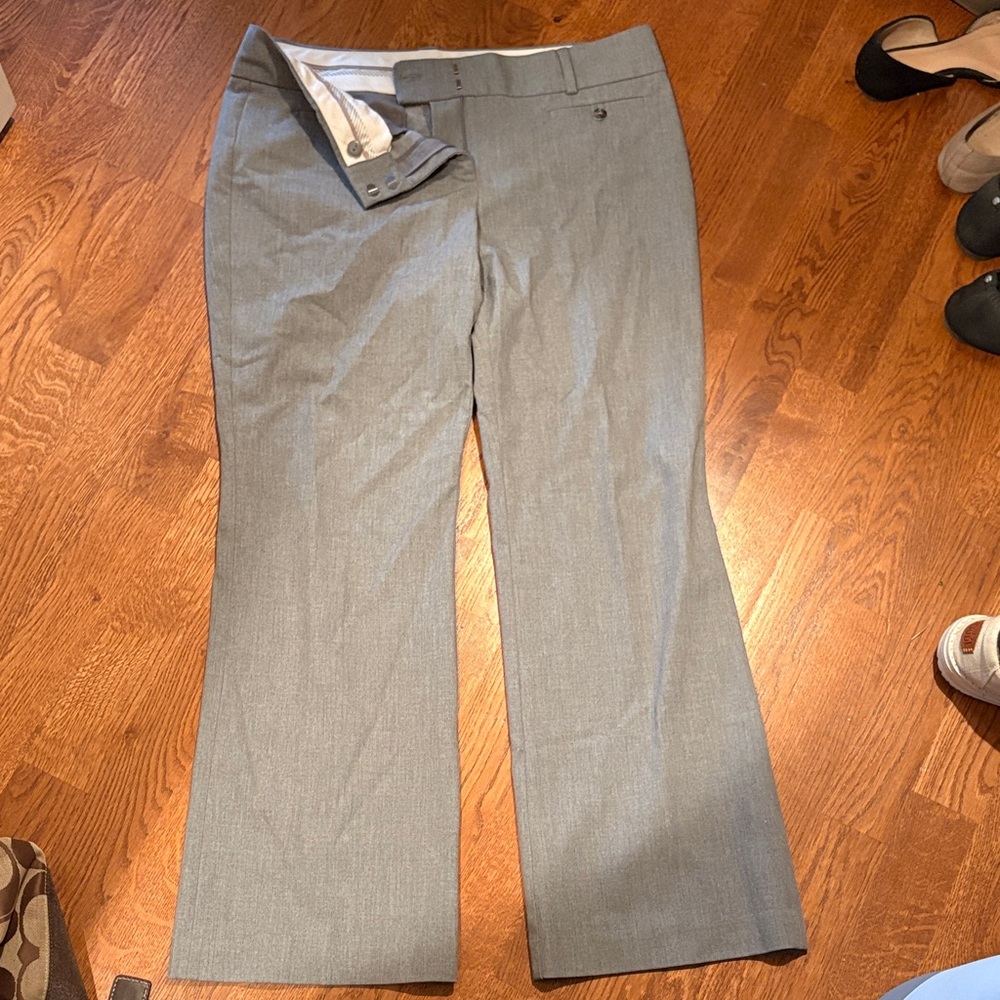 Loft Petites Women's Gray Dress Pants